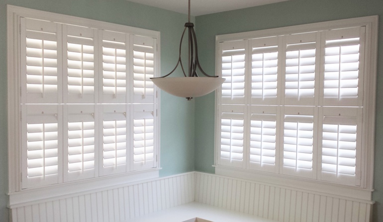 Charlotte plantation shutters in dining room